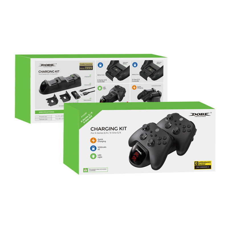 پایه شارژر دسته ایکس باکس دابی مدل TYX-1623 مناسب ایکس باکس سری و وان رنگ مشکی