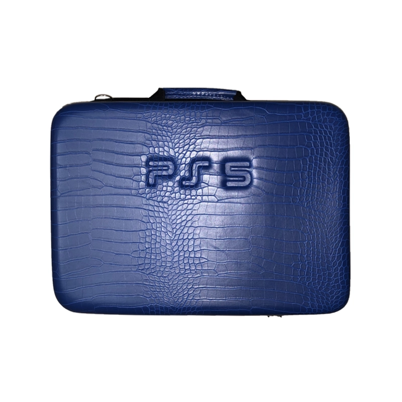 کیف حمل پلی استیشن 5 طرح چرم رنگ آبی