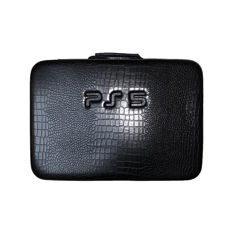 کیف حمل پلی استیشن 5 طرح چرم رنگ مشکی