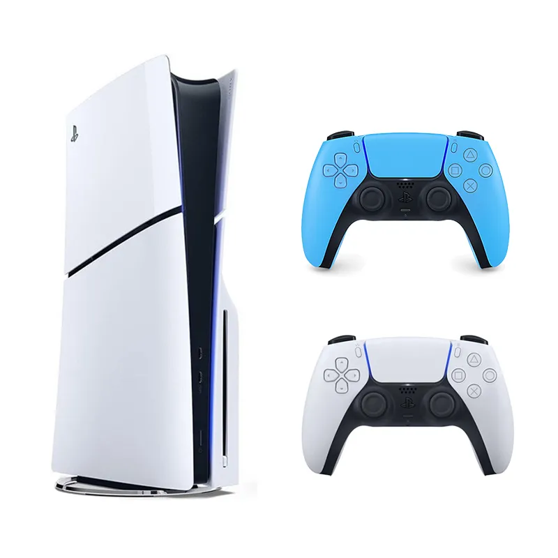 باندل کنسول بازی Playstation 5 Slim نسخه استاندارد + دسته بازی Sony مدل PS5 DualSense Starlight Blue