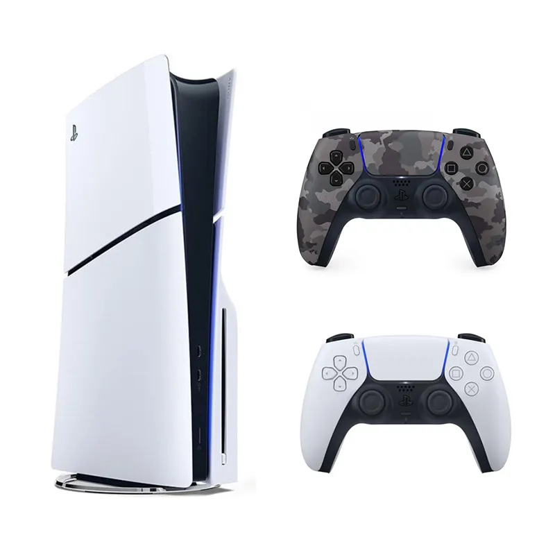 باندل کنسول بازی Playstation 5 Slim نسخه استاندارد + دسته بازی Sony مدل Dualsense Grey Camouflage