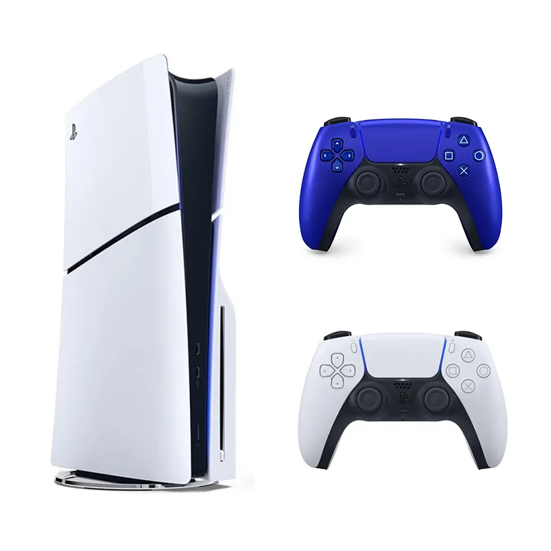 باندل کنسول بازی Playstation 5 Slim نسخه استاندارد + دسته بازی Sony مدل Dualsense Cobalt Blue