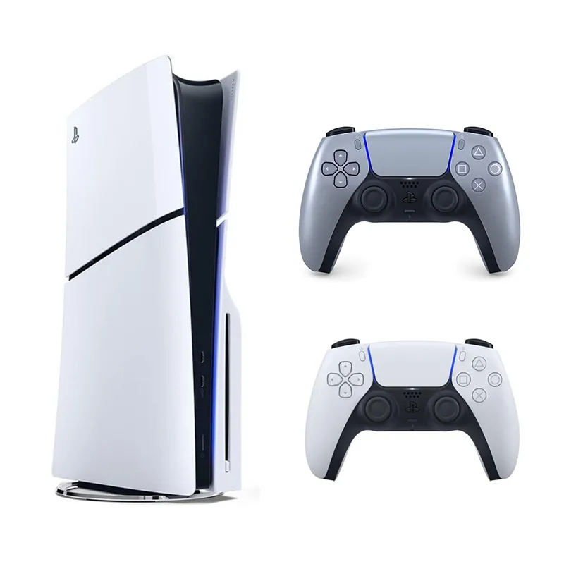 باندل کنسول بازی Playstation 5 Slim نسخه استاندارد + دسته بازی Sony مدل Dualsense Sterling Silver