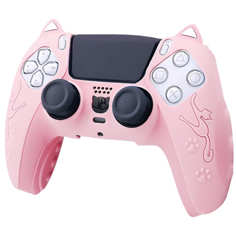 روکش دسته PS5 طرح گربه cat صورتی