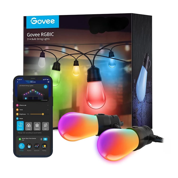 ریسه هوشمند 15 متری گووی Govee RGBIC S14 Bulb String Lights