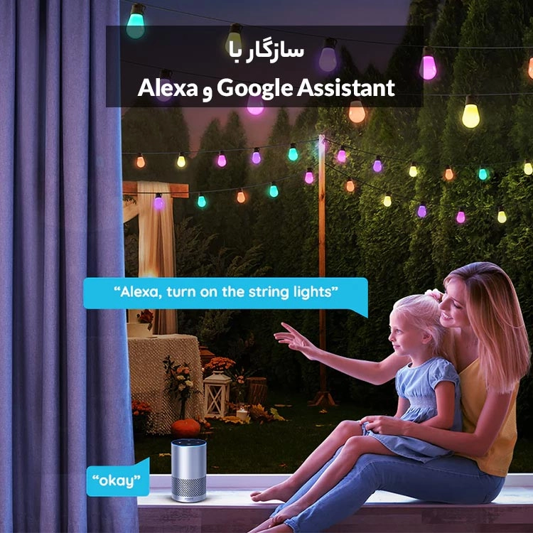 ریسه هوشمند 15 متری گووی Govee RGBIC S14 Bulb String Lights - Thumbnail 4