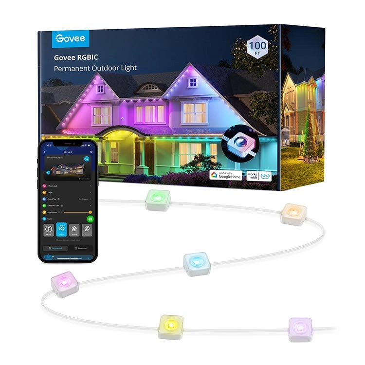 ریسه هوشمند 30 متری گووی Govee RGBIC LED Permanent Outdoor Lights