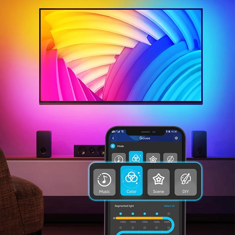 ریسه هوشمند 3 متری گووی Govee RGBIC Neon TV Backlight - Thumbnail 4