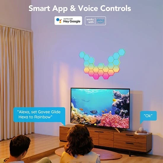 پنل هوشمند روشنایی 10 تیکه Govee Glide Hexa Light Panels - Thumbnail 2