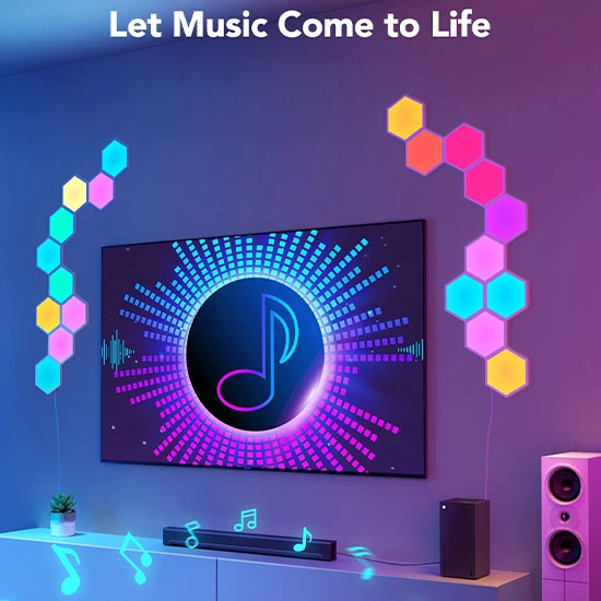 پنل هوشمند روشنایی 10 تیکه Govee Glide Hexa Light Panels - Thumbnail 4