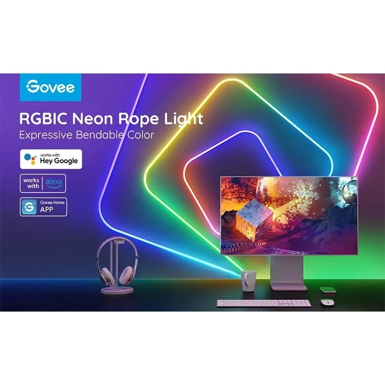 چراغ نئونی 3 متری گووی Govee Neon Rope RGBIC - Thumbnail 1