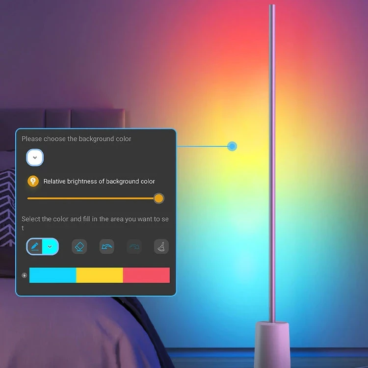 لامپ هوشمند 145 سانتی متری گووی Govee Lyra RGBIC Corner Floor Lamp - Thumbnail 3