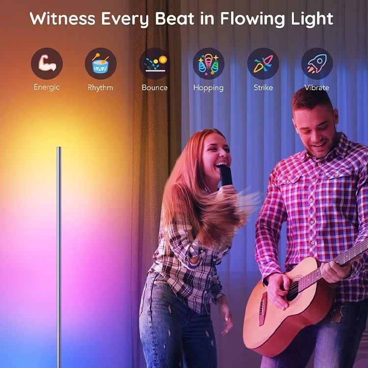 لامپ هوشمند 145 سانتی متری گووی Govee Lyra RGBIC Corner Floor Lamp - Thumbnail 6