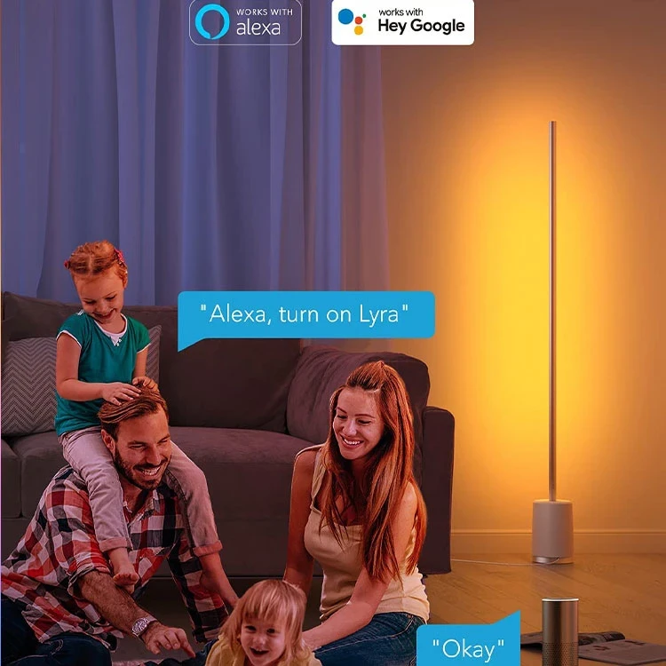 لامپ هوشمند 145 سانتی متری گووی Govee Lyra RGBIC Corner Floor Lamp - Thumbnail 7