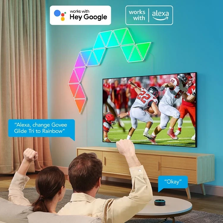 پنل هوشمند روشنایی 10 تیکه Govee Glide Triangle Light Panels - Thumbnail 2