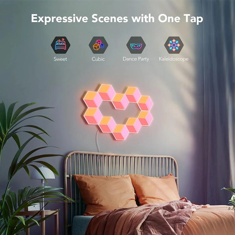 پنل هوشمند روشنایی 10 تیکه Govee Glide Hexa Pro LED Light Panels - Thumbnail 6