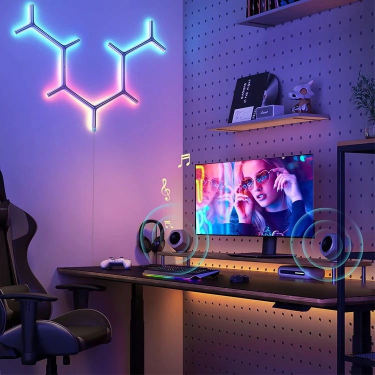 چراغ دیواری هوشمند گووی 7 تیکه Govee Glide RGBIC Y Lights - Thumbnail 5